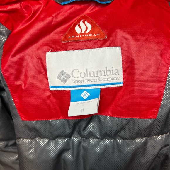 Fire Truck Red, size M, Men’s OMNI-HEAT Columbia puffer Jacket - Picture 2 of 4